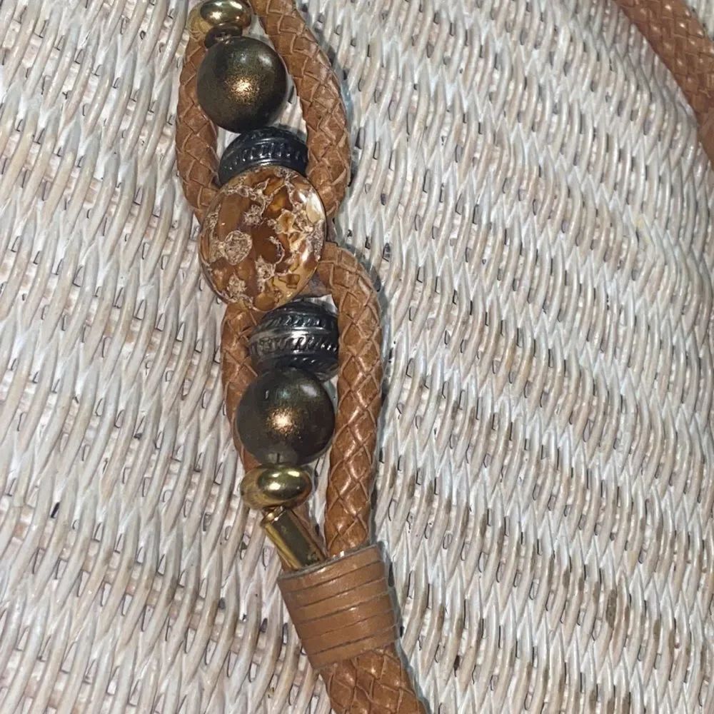 VTG HANDMADE BRAIDED LEATHER BELT - Picture 16 of 16